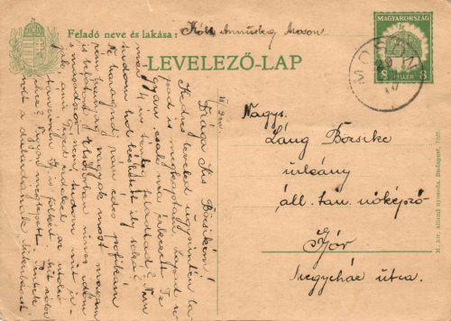 Díjjegyes levelezőlap